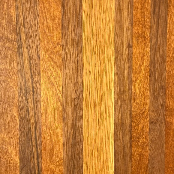 Handcrafted cutting board made with oak, black walnut, and mahogany - Picture 10 of 11